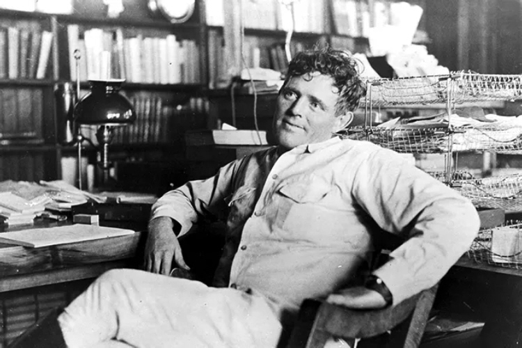 Jack London in his office